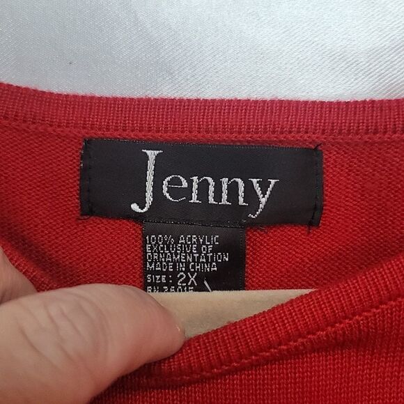 Woman's Jenny Red Sweater  - Picture 2 of 7